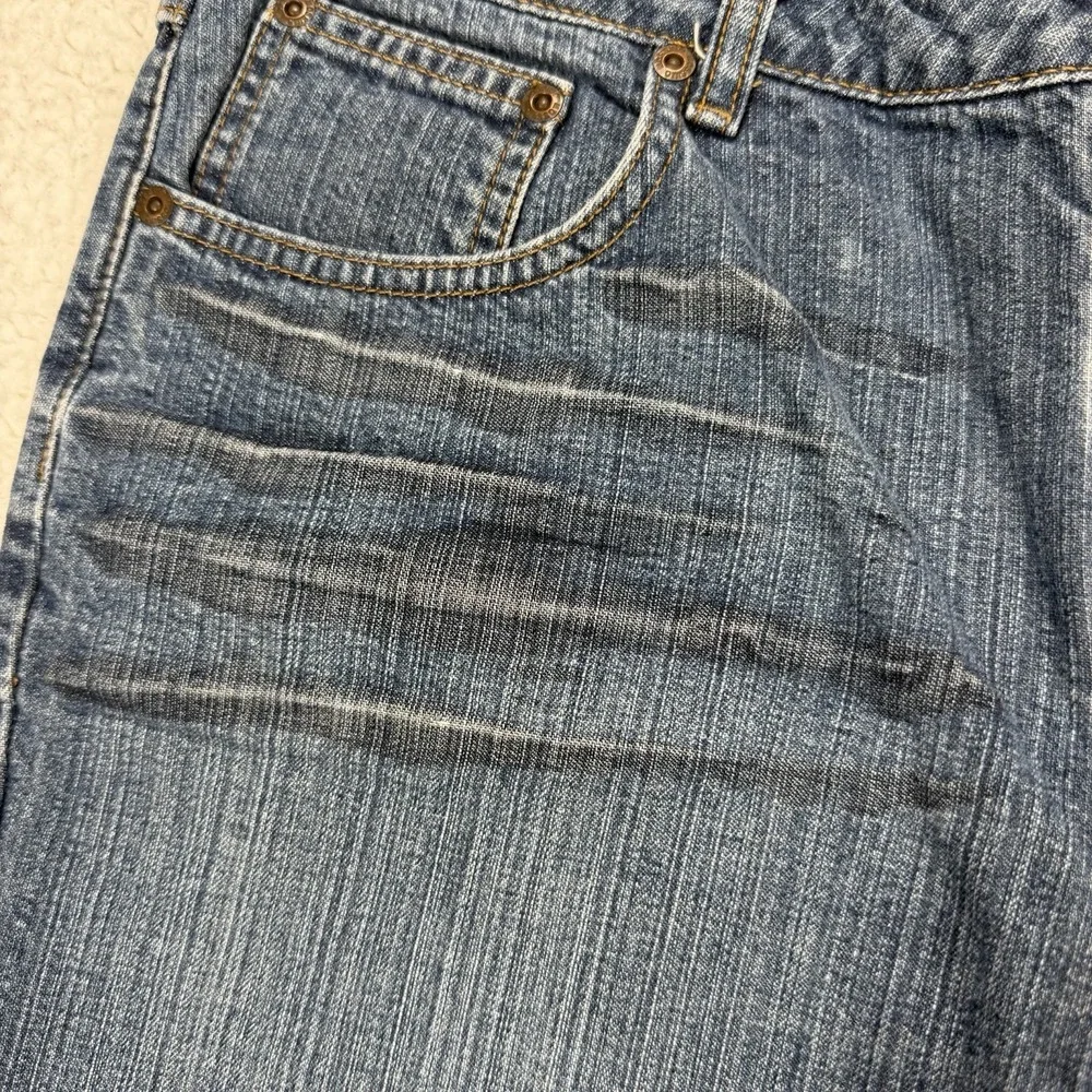 Mossimo Bootcut Jeans Women's 12 (34x27) Y2K Western Whiskered Boho